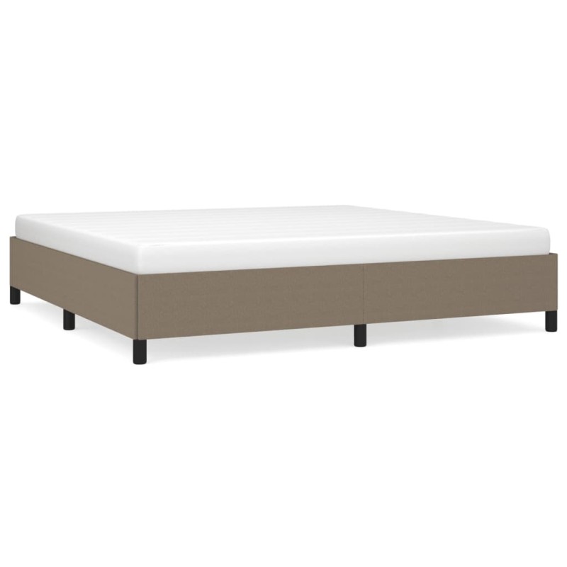 vidaXL Σκελετός Κρεβατιού Χωρίς Στρώμα Taupe 200x200 εκ.Υφασμάτινο