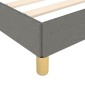 vidaXL Πλαίσιο Κρεβατιού Σκούρο Γκρι 140x200 εκ. Υφασμάτινο