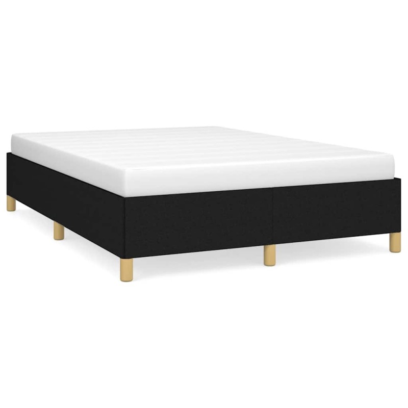 vidaXL Σκελετός Κρεβατιού Χωρίς Στρώμα Μαύρο 140x200 εκ.Υφασμάτινο