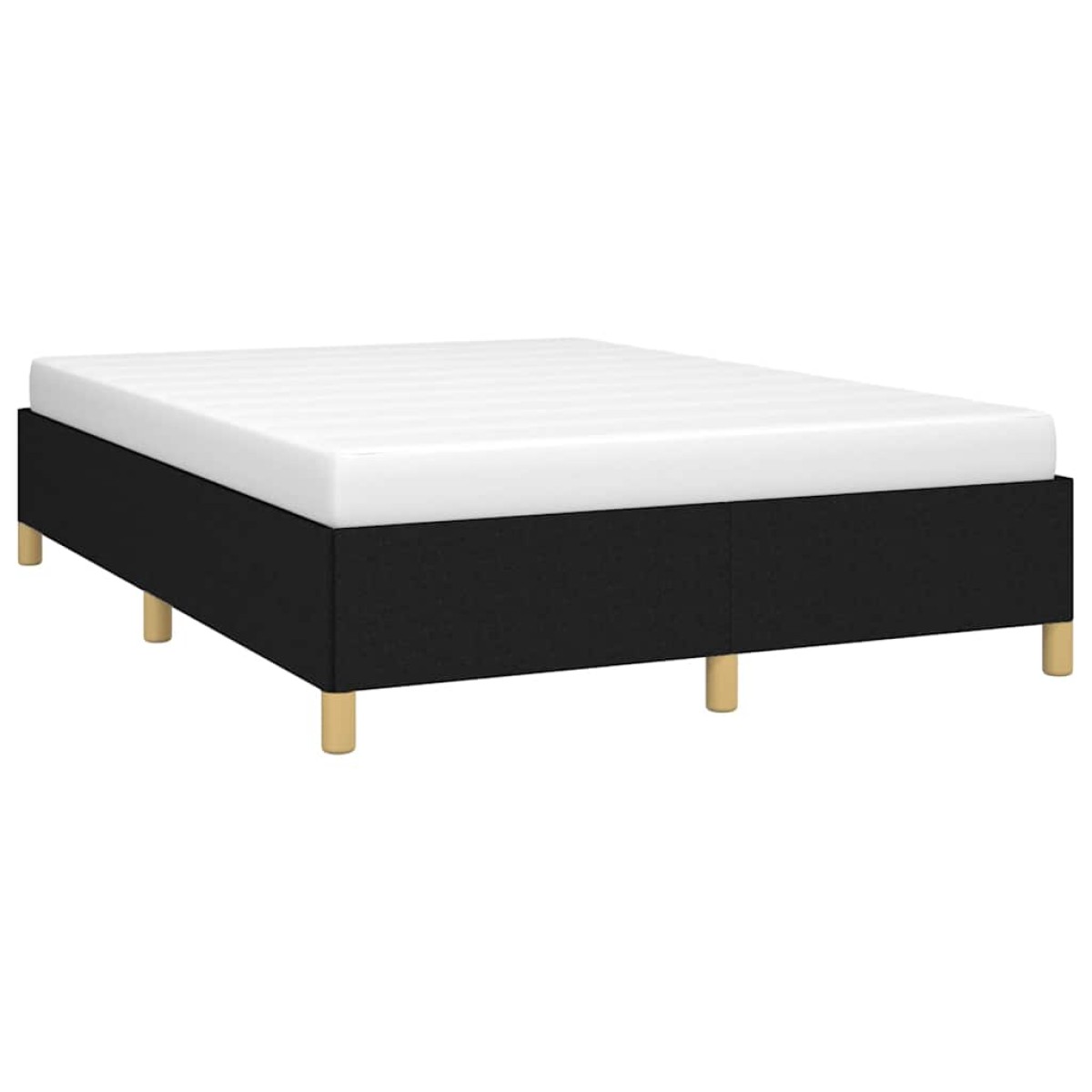 vidaXL Πλαίσιο Κρεβατιού Μαύρο 140x200 εκ. Υφασμάτινο