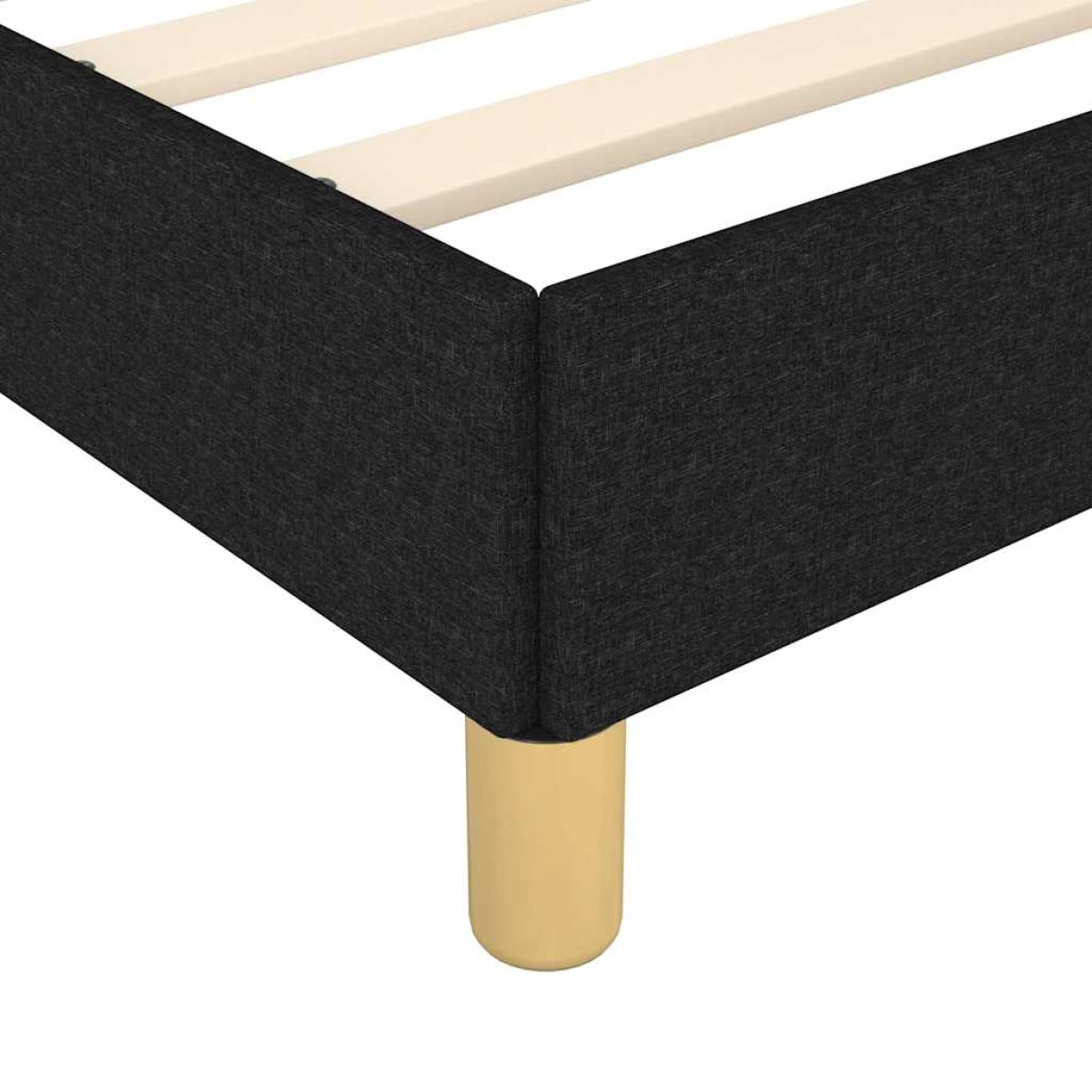vidaXL Πλαίσιο Κρεβατιού Μαύρο 140x200 εκ. Υφασμάτινο
