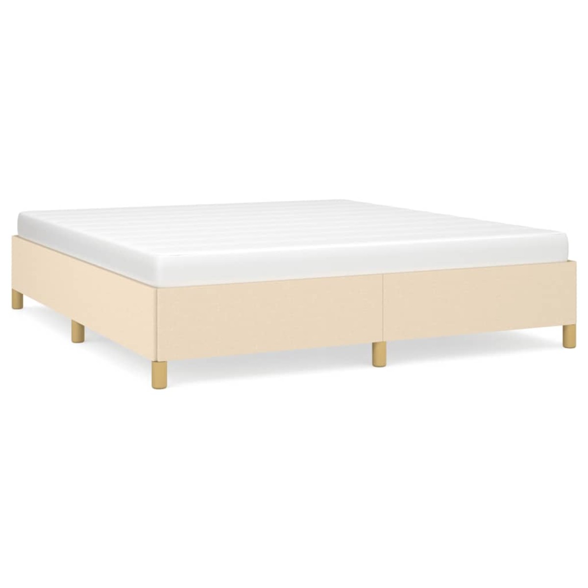 vidaXL Πλαίσιο Κρεβατιού Κρεμ 180x200 εκ. Υφασμάτινο