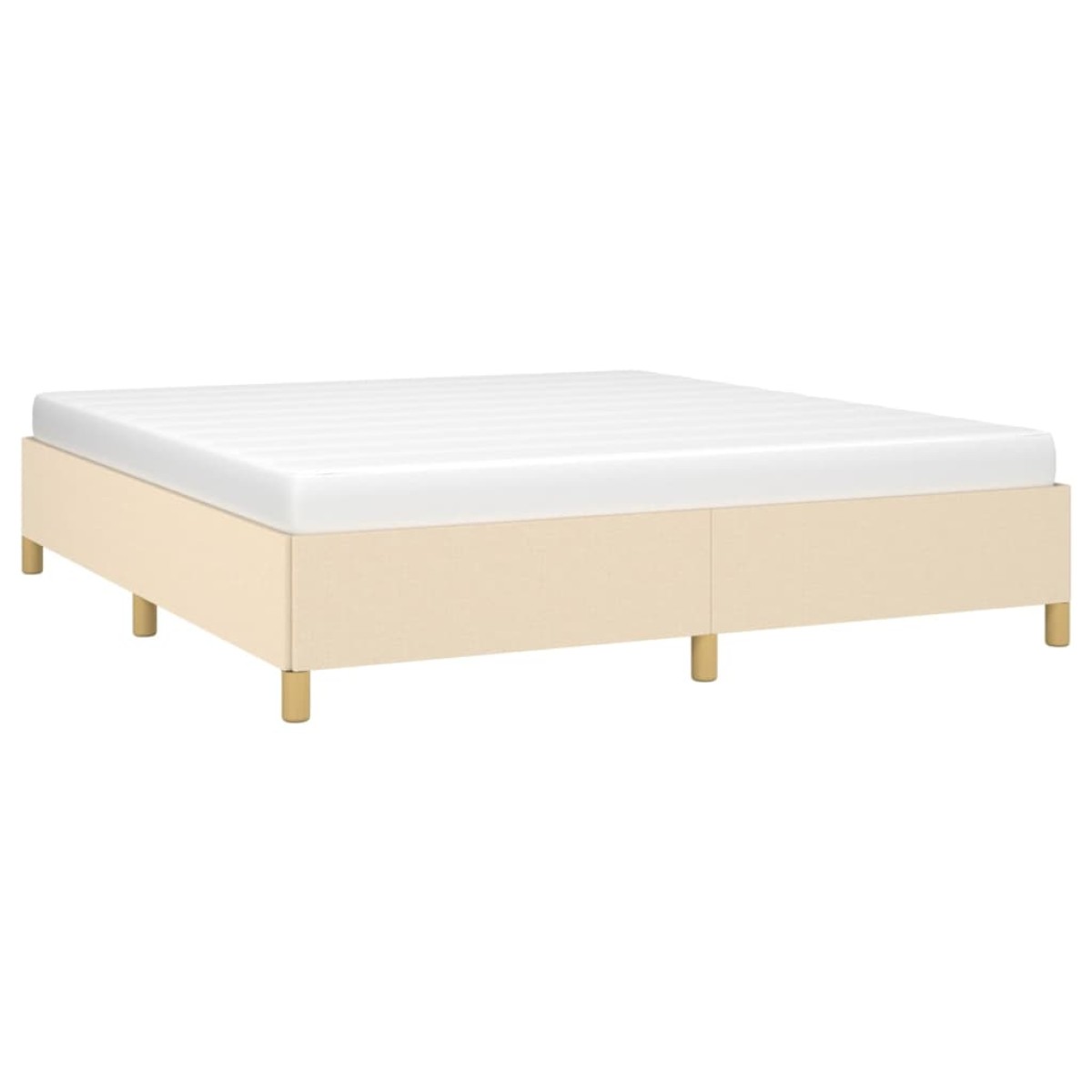 vidaXL Πλαίσιο Κρεβατιού Κρεμ 180x200 εκ. Υφασμάτινο