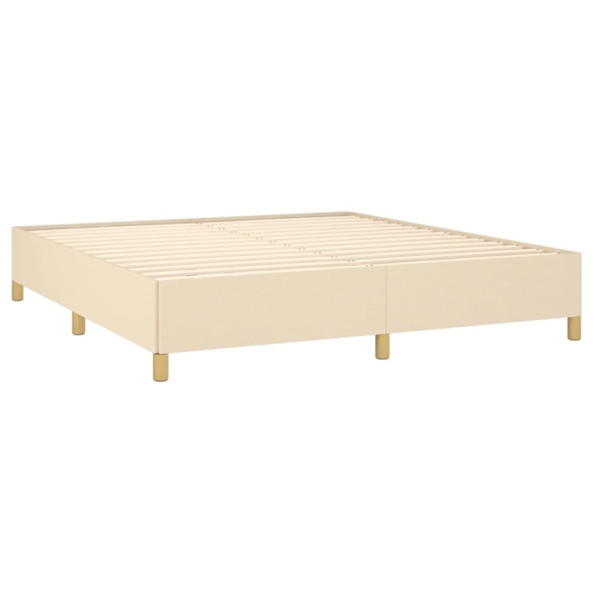 vidaXL Πλαίσιο Κρεβατιού Κρεμ 180x200 εκ. Υφασμάτινο
