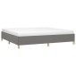 vidaXL Πλαίσιο Κρεβατιού Σκούρο Γκρι 200x200 εκ. Υφασμάτινο