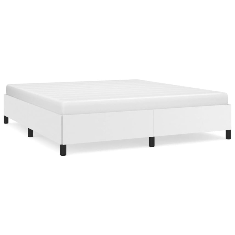 vidaXL Πλαίσιο Κρεβατιού Λευκό 180x200 εκ. από Συνθετικό Δέρμα