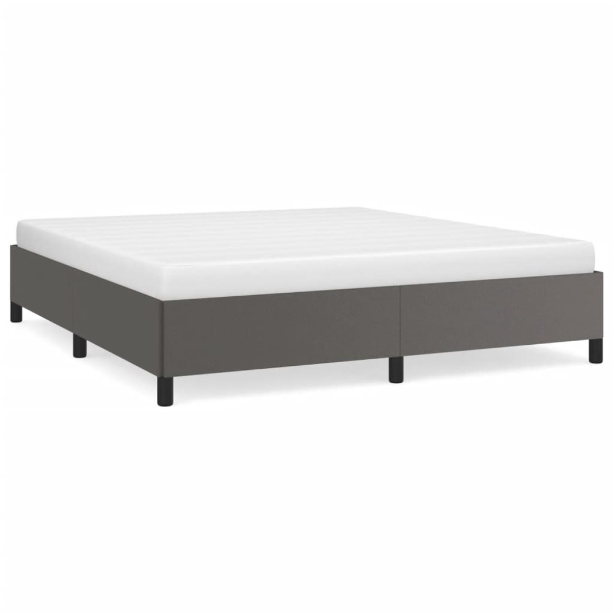 vidaXL Πλαίσιο Κρεβατιού Γκρι 180x200 εκ. από Συνθετικό Δέρμα