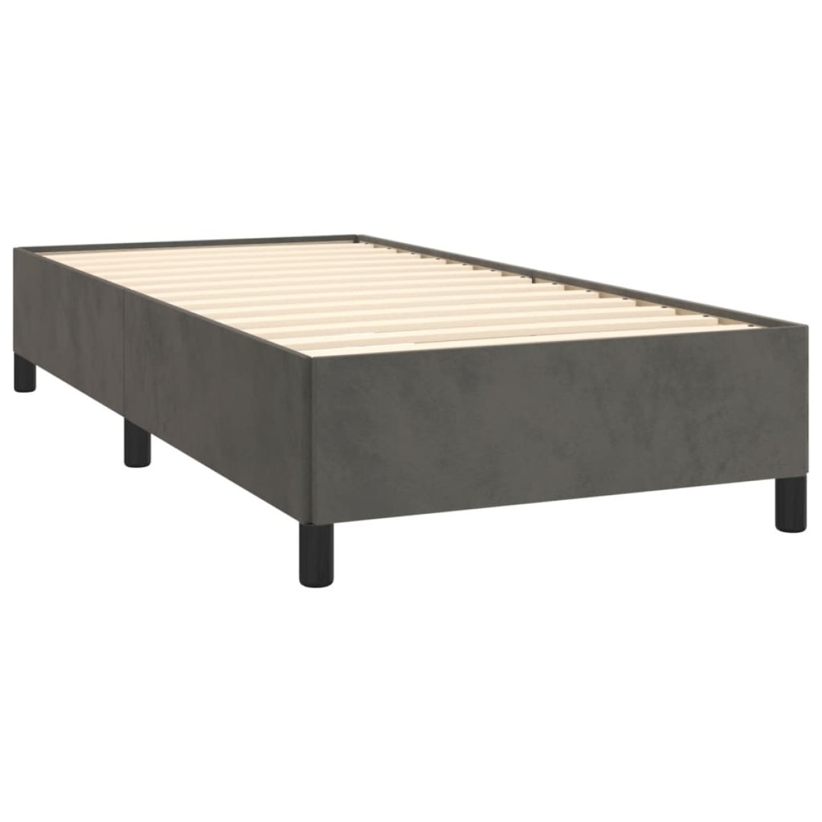vidaXL Πλαίσιο Κρεβατιού Σκούρο Γκρι 90x190 εκ. Βελούδινο