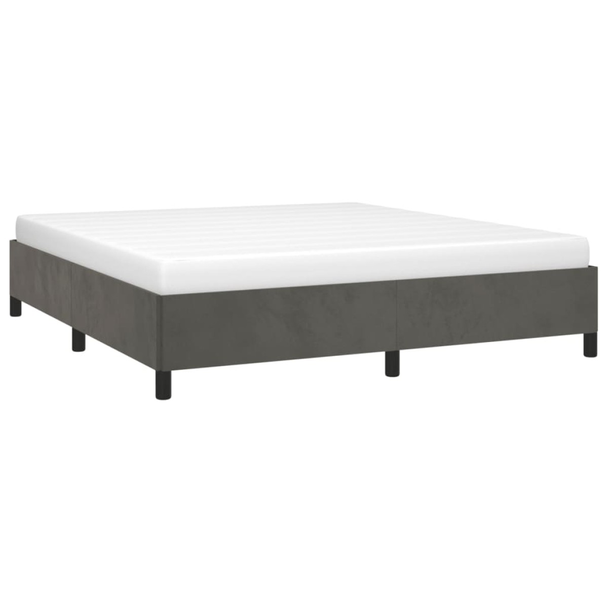 vidaXL Πλαίσιο Κρεβατιού Σκούρο Γκρι 160x200 εκ. Βελούδινο
