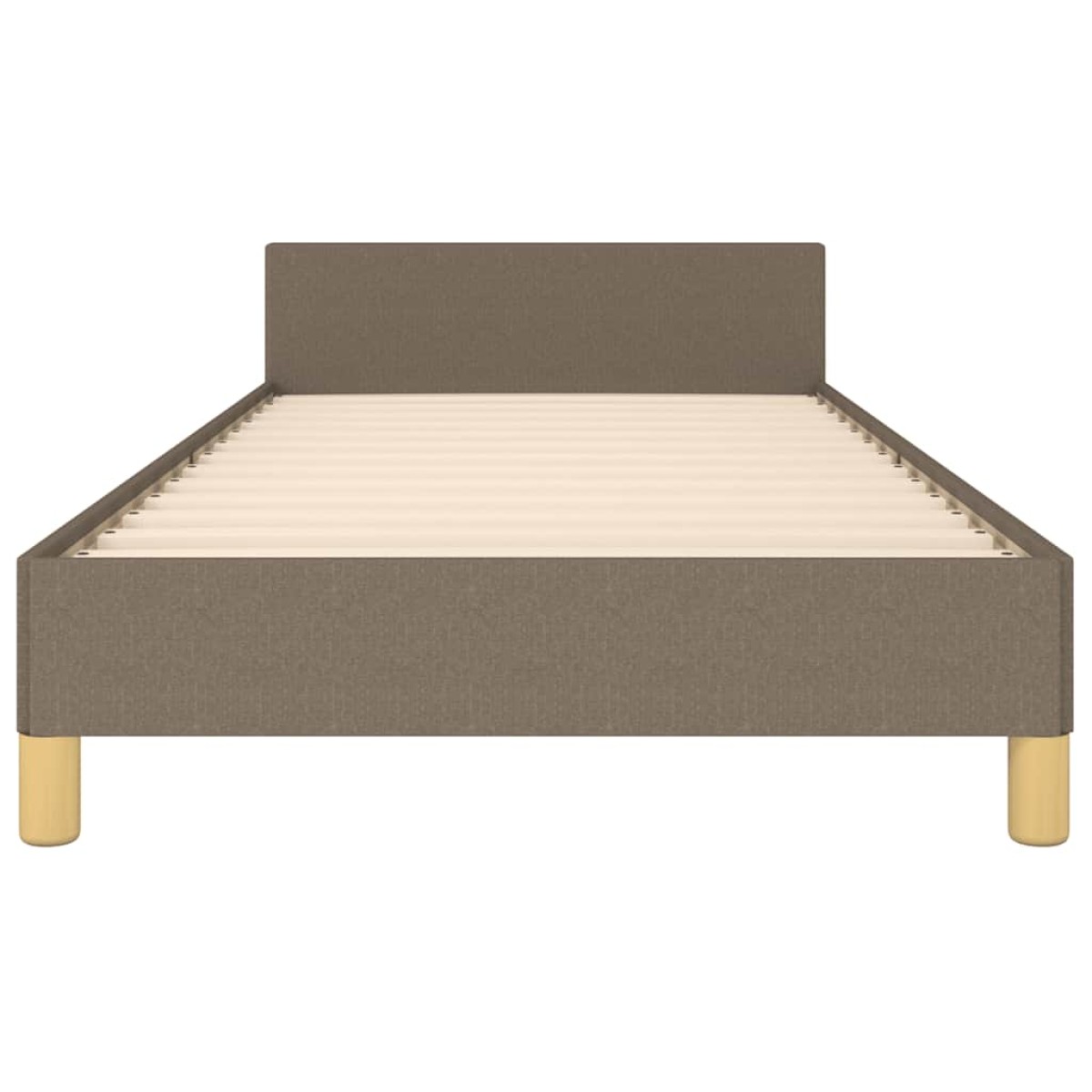 vidaXL Πλαίσιο Κρεβατιού με Κεφαλάρι Taupe 90x200 εκ. Υφασμάτινο