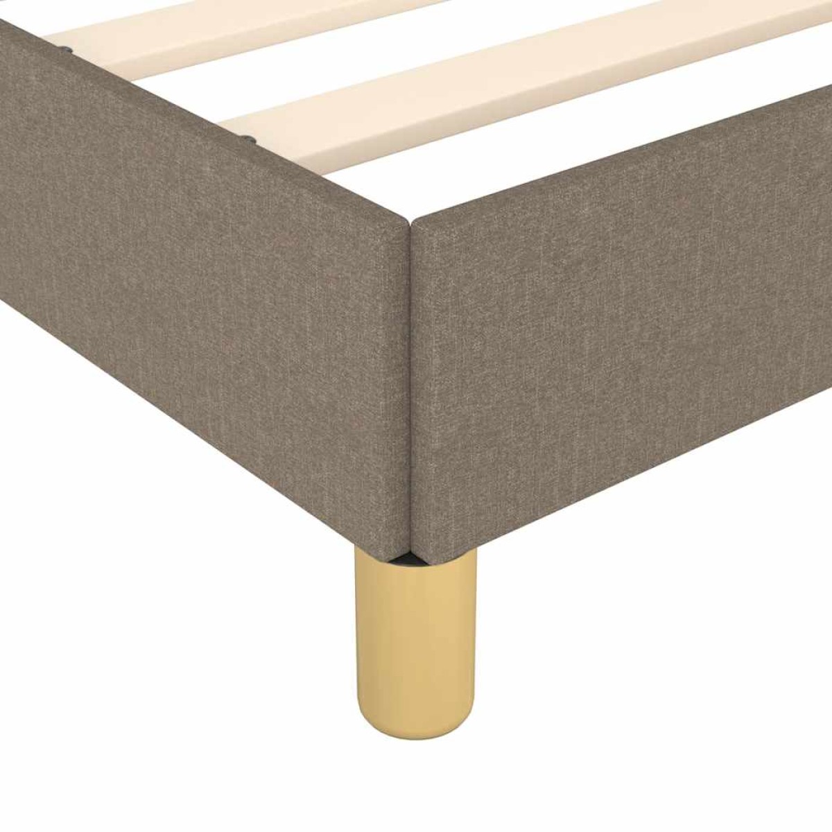 vidaXL Πλαίσιο Κρεβατιού με Κεφαλάρι Taupe 90x200 εκ. Υφασμάτινο