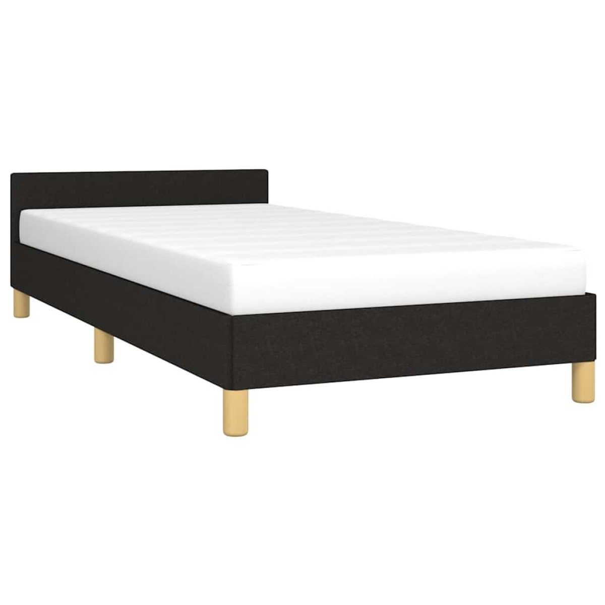 vidaXL Πλαίσιο Κρεβατιού με Κεφαλάρι Μαύρο 100x200 εκ. Υφασμάτινο