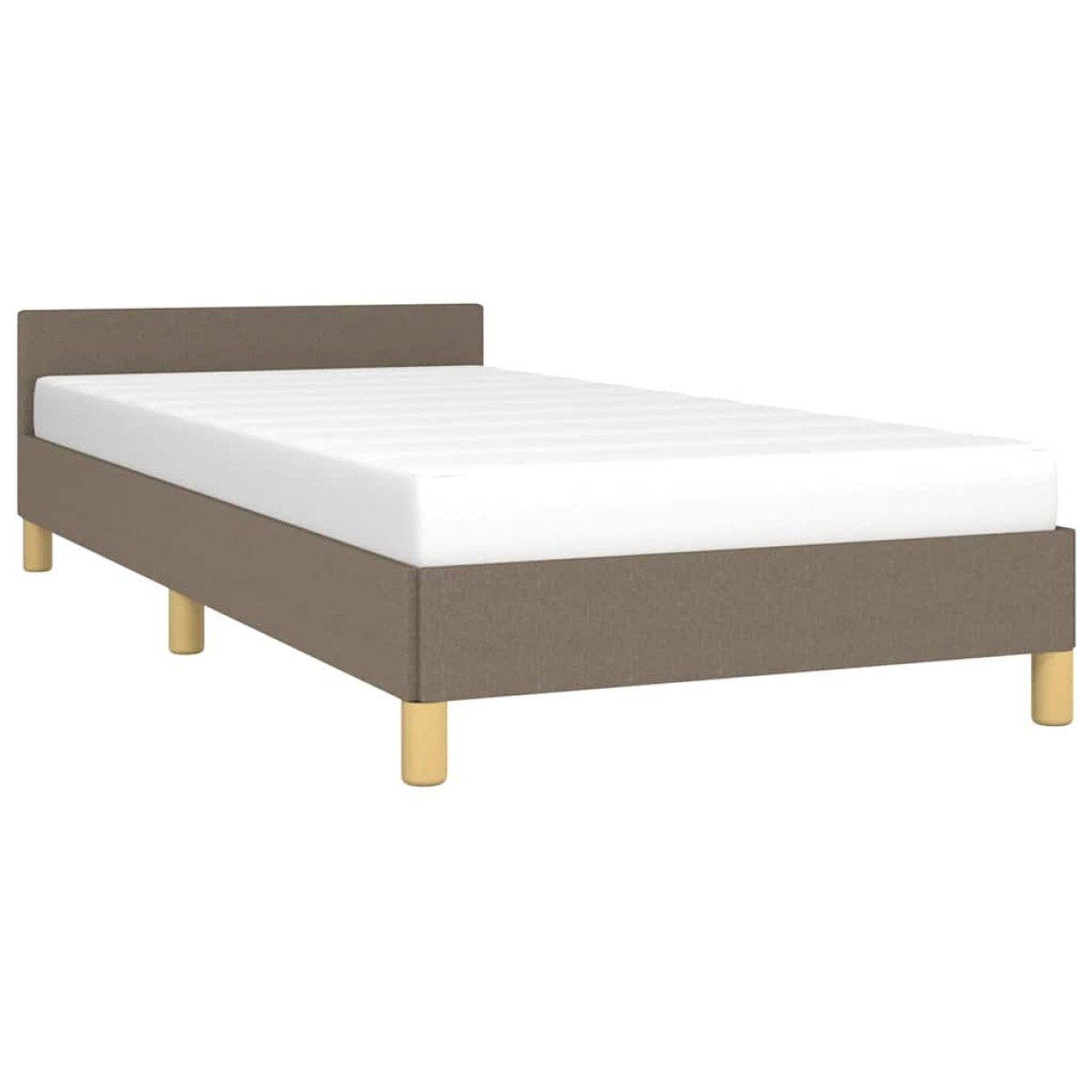 vidaXL Πλαίσιο Κρεβατιού με Κεφαλάρι Taupe 100x200 εκ. Υφασμάτινο
