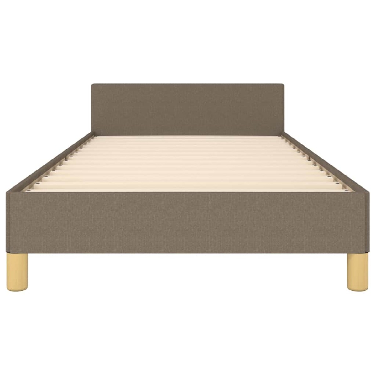 vidaXL Πλαίσιο Κρεβατιού με Κεφαλάρι Taupe 100x200 εκ. Υφασμάτινο