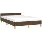vidaXL Πλαίσιο Κρεβατιού με Κεφαλάρι Σκούρο Καφέ 120x200 εκ.Υφασμάτινο