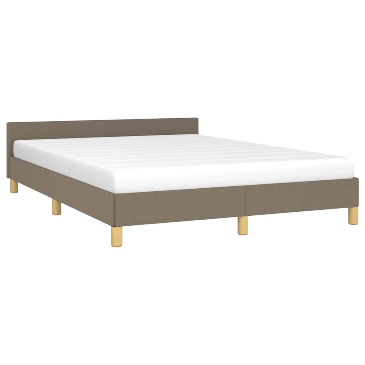 vidaXL Πλαίσιο Κρεβατιού με Κεφαλάρι Taupe 140x200 εκ. Υφασμάτινο