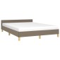 vidaXL Πλαίσιο Κρεβατιού με Κεφαλάρι Taupe 140x200 εκ. Υφασμάτινο