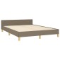 vidaXL Πλαίσιο Κρεβατιού με Κεφαλάρι Taupe 140x200 εκ. Υφασμάτινο