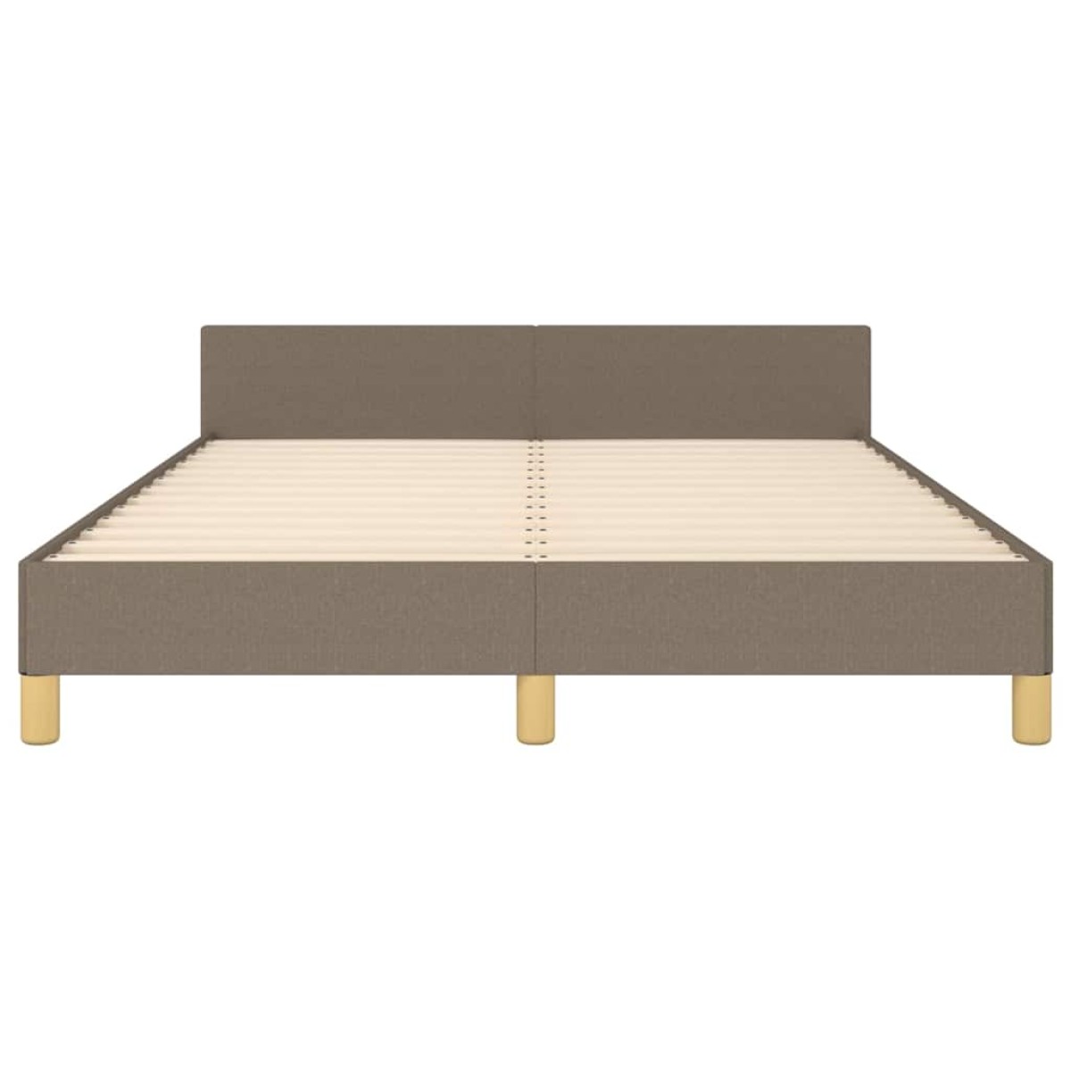 vidaXL Πλαίσιο Κρεβατιού με Κεφαλάρι Taupe 140x200 εκ. Υφασμάτινο