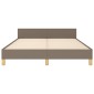 vidaXL Πλαίσιο Κρεβατιού με Κεφαλάρι Taupe 140x200 εκ. Υφασμάτινο