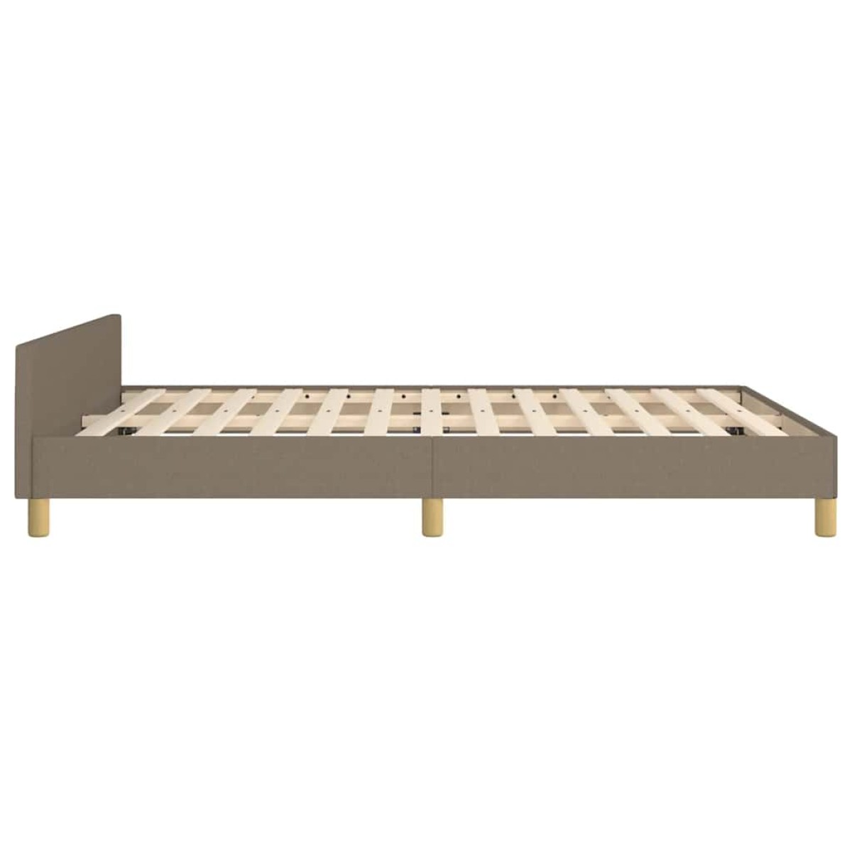 vidaXL Πλαίσιο Κρεβατιού με Κεφαλάρι Taupe 140x200 εκ. Υφασμάτινο
