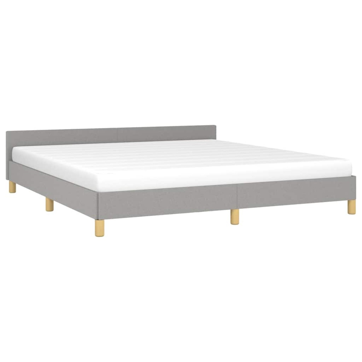 vidaXL Πλαίσιο Κρεβατιού με Κεφαλάρι Αν. Γκρι 180x200 εκ. Υφασμάτινο