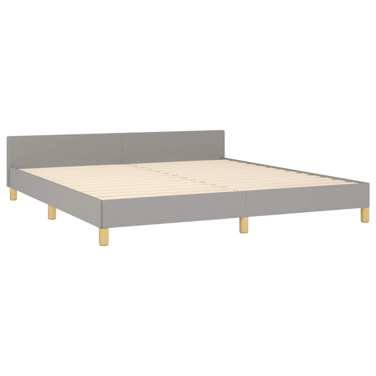 vidaXL Πλαίσιο Κρεβατιού με Κεφαλάρι Αν. Γκρι 180x200 εκ. Υφασμάτινο