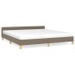 vidaXL Πλαίσιο Κρεβατιού με Κεφαλάρι Taupe 180x200 εκ. Υφασμάτινο