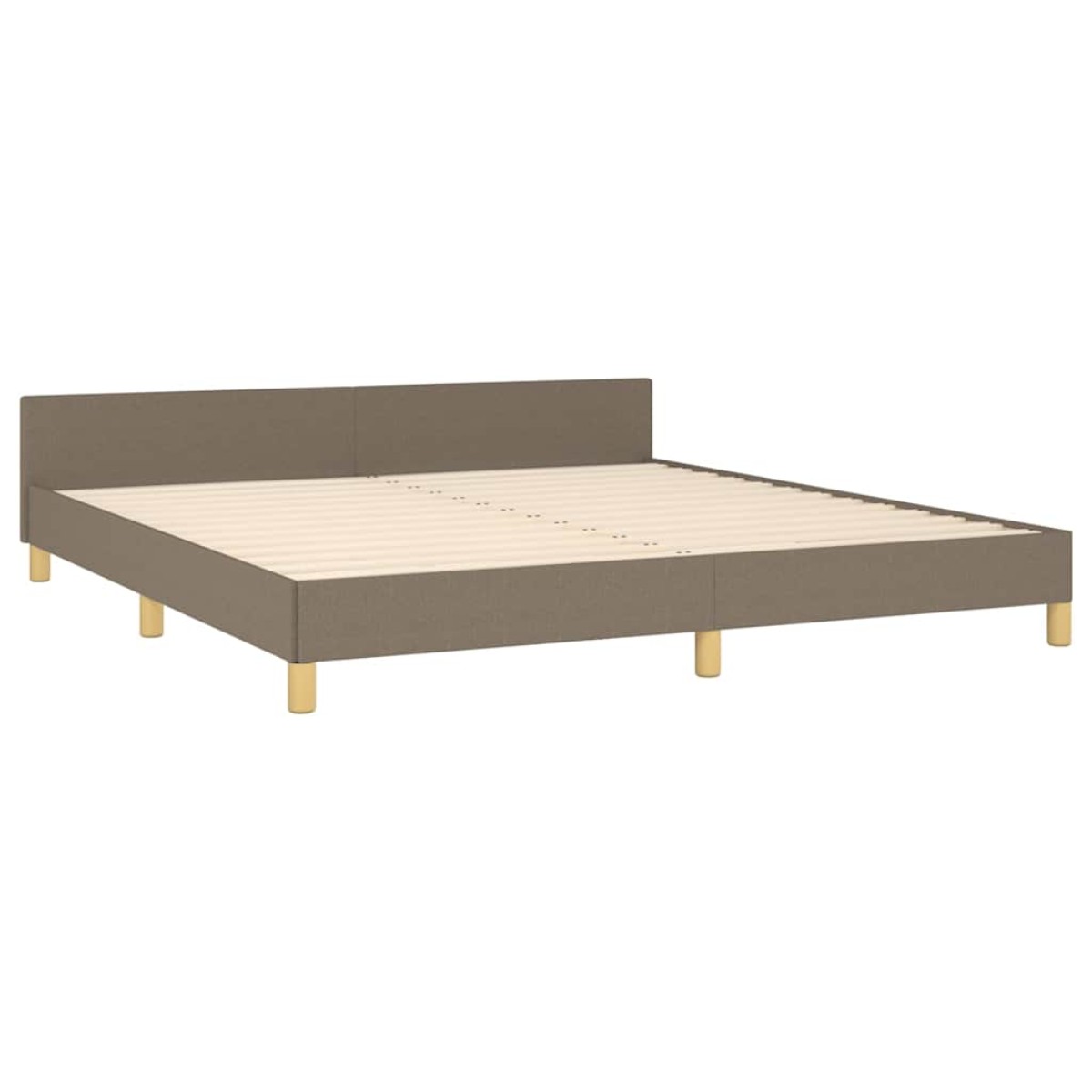 vidaXL Πλαίσιο Κρεβατιού με Κεφαλάρι Taupe 180x200 εκ. Υφασμάτινο