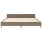 vidaXL Πλαίσιο Κρεβατιού με Κεφαλάρι Taupe 180x200 εκ. Υφασμάτινο