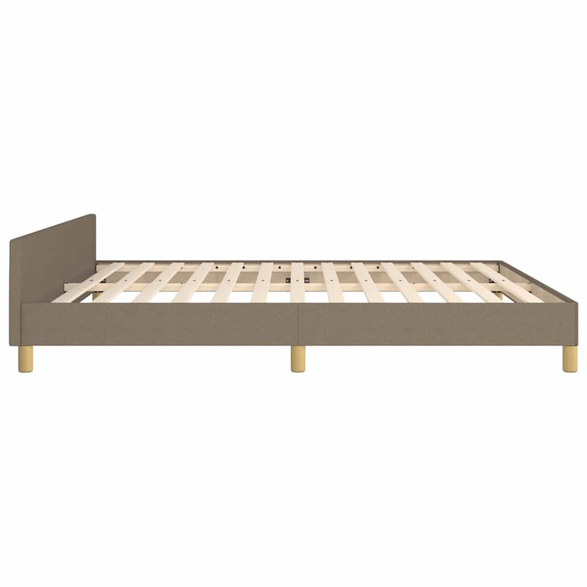 vidaXL Πλαίσιο Κρεβατιού με Κεφαλάρι Taupe 180x200 εκ. Υφασμάτινο