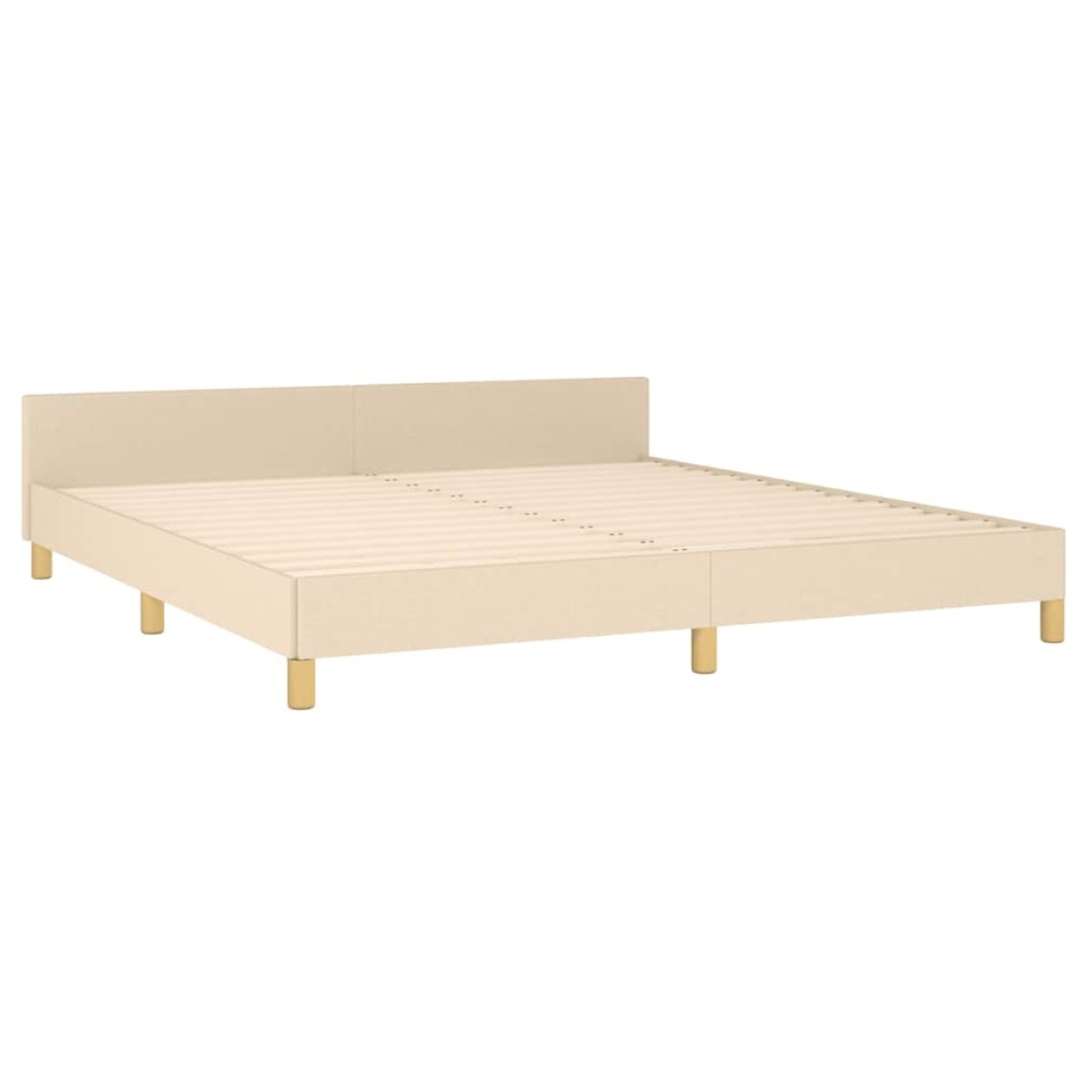 vidaXL Πλαίσιο Κρεβατιού με Κεφαλάρι Κρεμ 180x200 εκ. Υφασμάτινο