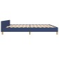vidaXL Πλαίσιο Κρεβατιού με Κεφαλάρι Μπλε 200x200 εκ. Υφασμάτινο
