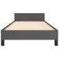 vidaXL Πλαίσιο Κρεβατιού με Κεφαλάρι Γκρι 80x200 εκ. Συνθετικό Δέρμα
