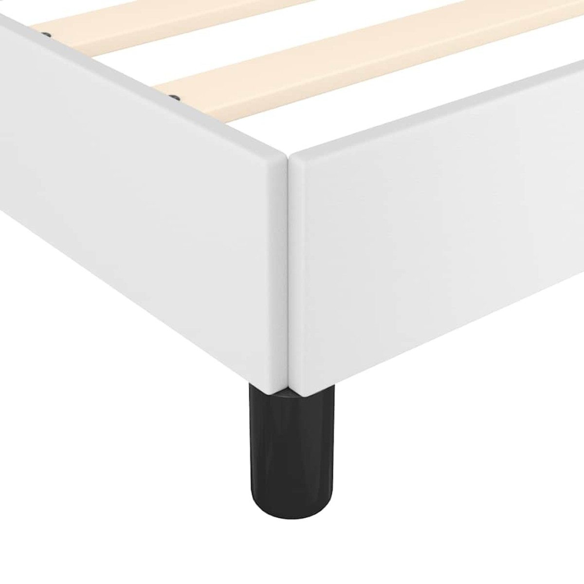 vidaXL Πλαίσιο Κρεβατιού με Κεφαλάρι Λευκό 100x200 εκ.Συνθετικό Δέρμα
