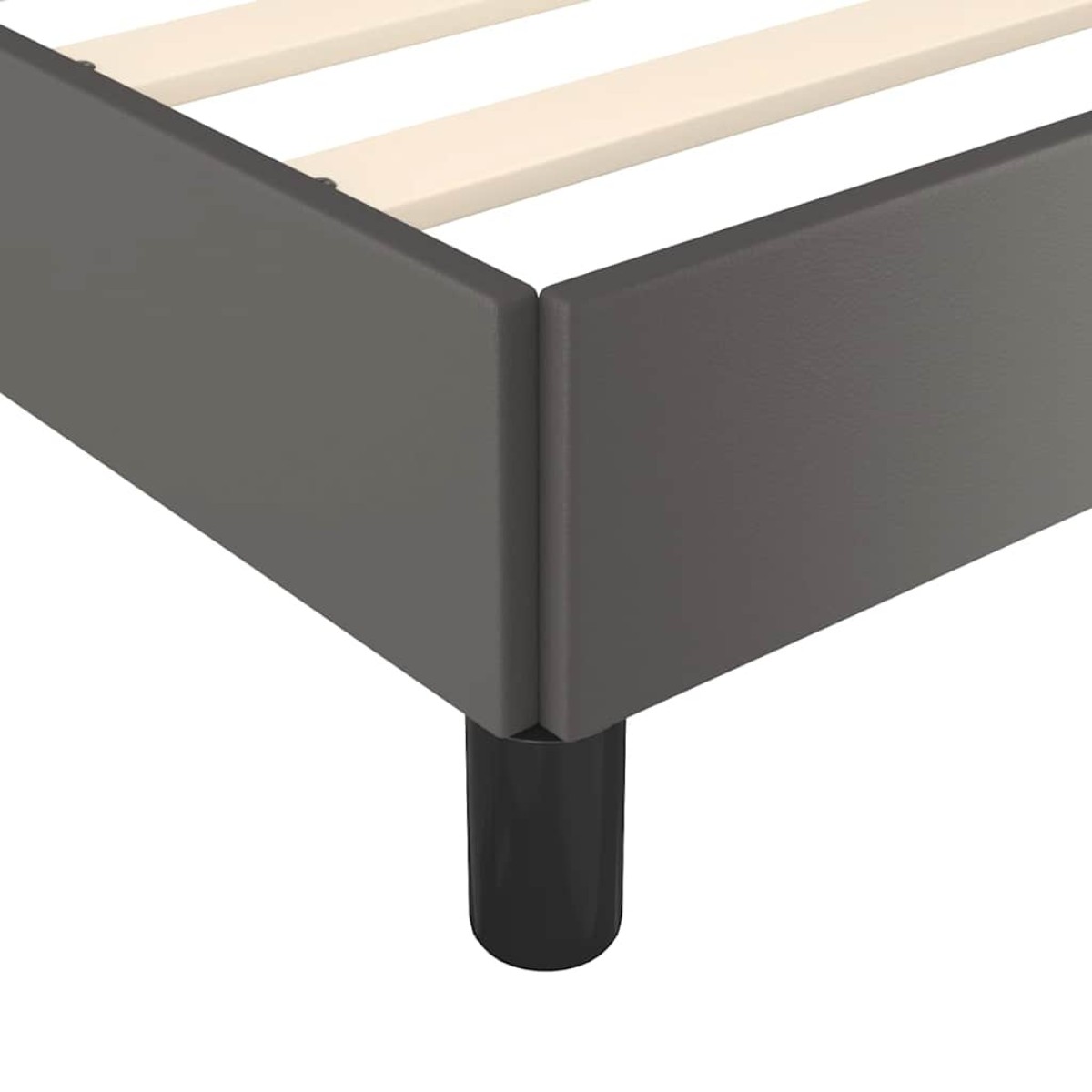 vidaXL Πλαίσιο Κρεβατιού με Κεφαλάρι Γκρι 180x200 εκ. Συνθετικό Δέρμα