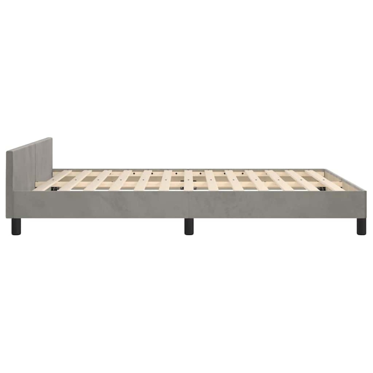 vidaXL Πλαίσιο Κρεβατιού με Κεφαλάρι Αν. Γκρι 140x200 εκ. Βελούδινο