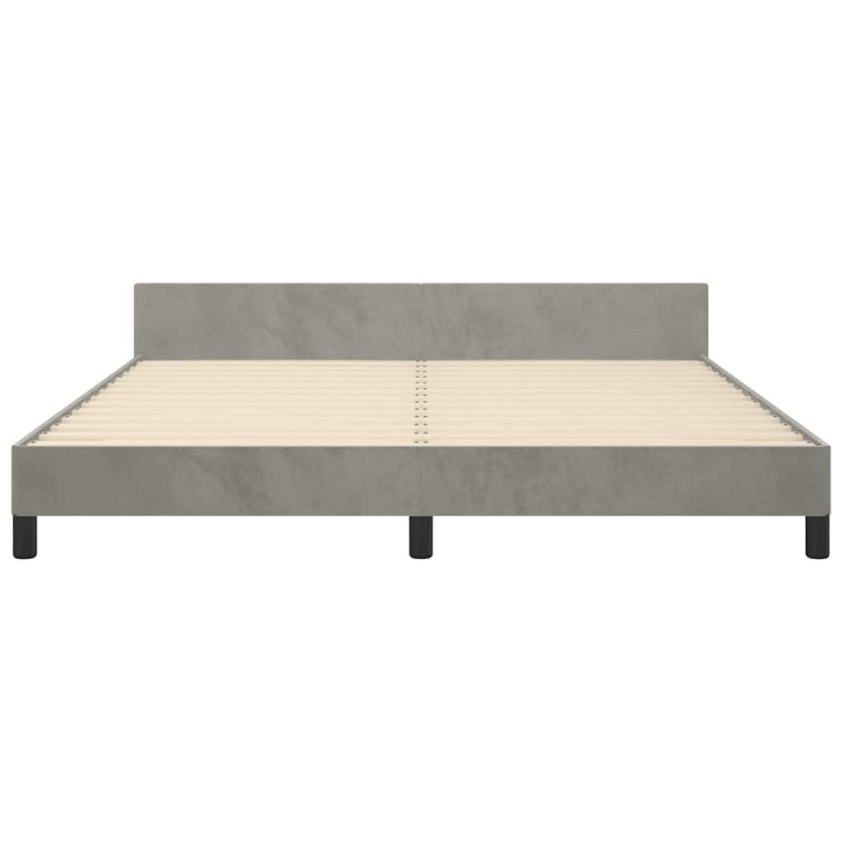 vidaXL Πλαίσιο Κρεβατιού με Κεφαλάρι Αν. Γκρι 180x200 εκ. Βελούδινο