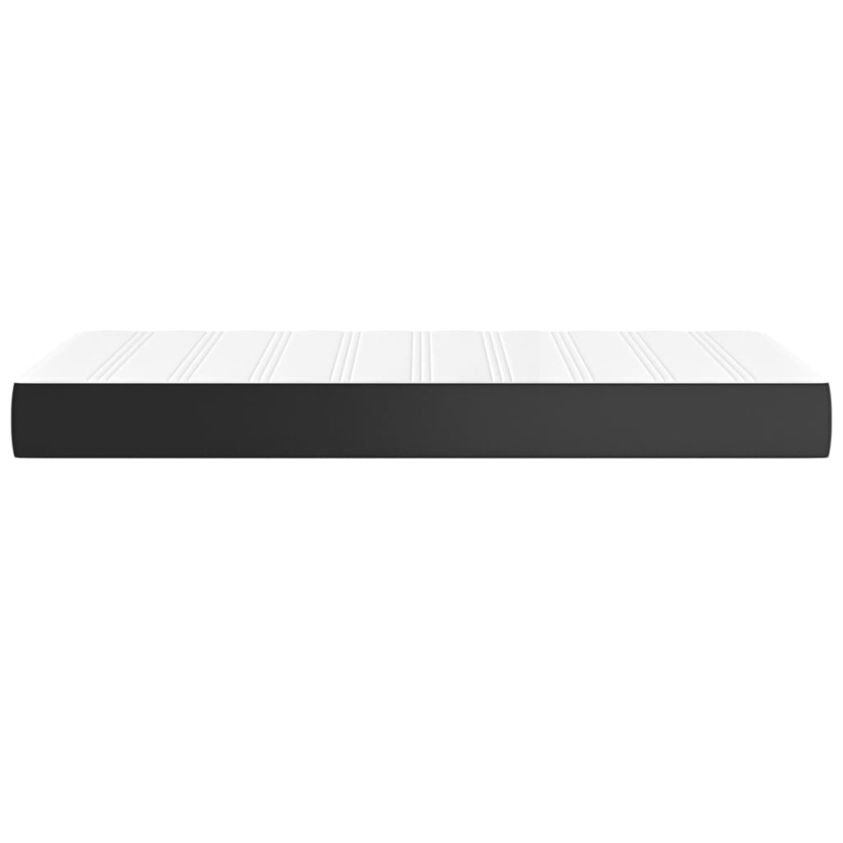vidaXL Στρώμα με Pocket Springs Μαύρο 80x200x20 εκ. Συνθετικό Δέρμα
