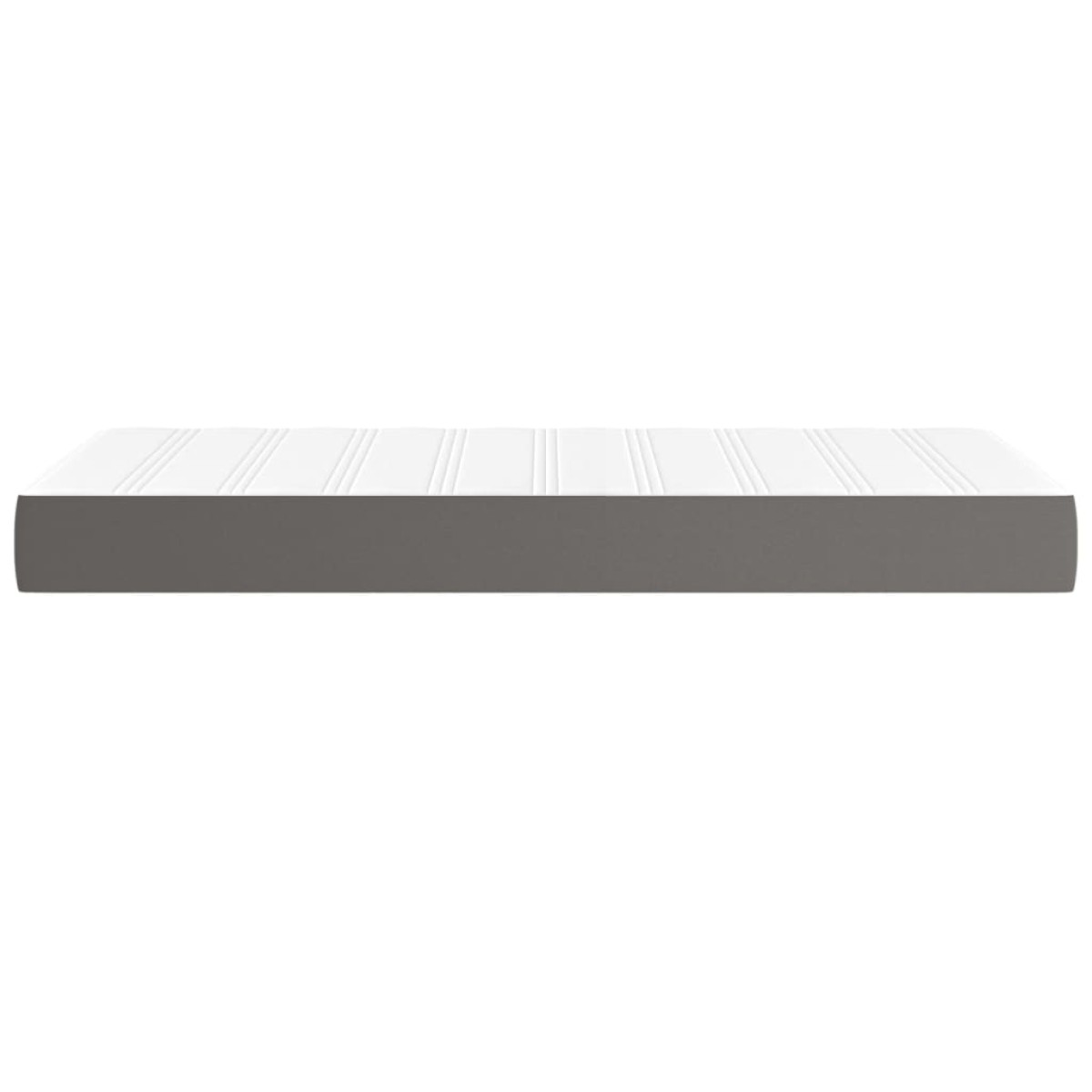 vidaXL Στρώμα με Pocket Springs Γκρι 80x200x20 εκ. Συνθετικό Δέρμα