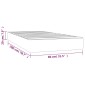 vidaXL Στρώμα με Pocket Springs Σκούρο Γκρι 80x200x20 εκ. Βελούδινο