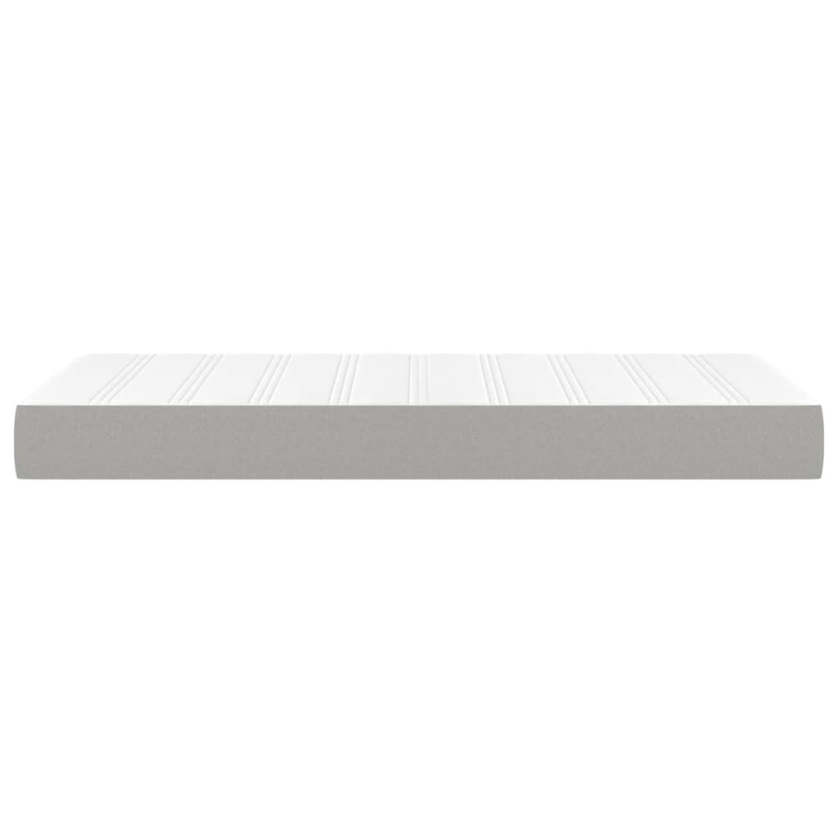 vidaXL Στρώμα με Pocket Springs Ανοιχτό Γκρι 90x190x20 εκ. Υφασμάτινο