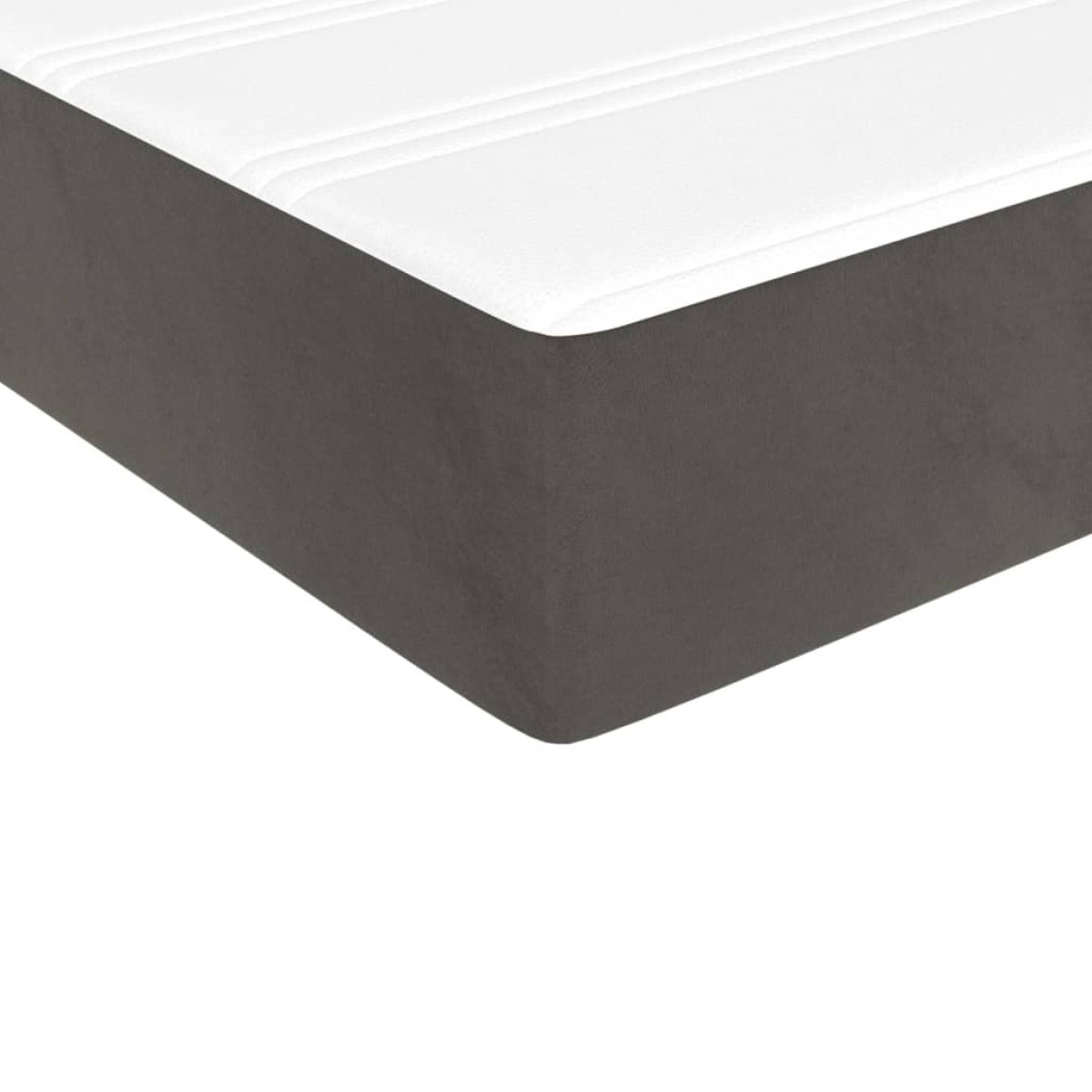 vidaXL Στρώμα με Pocket Springs Σκούρο Γκρι 90x190x20 εκ. Βελούδινο