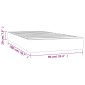 vidaXL Στρώμα με Pocket Springs Taupe 90x200x20 εκ. Υφασμάτινο