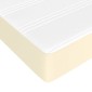 vidaXL Στρώμα με Pocket Springs Κρεμ 90x200x20 εκ. Συνθετικό Δέρμα