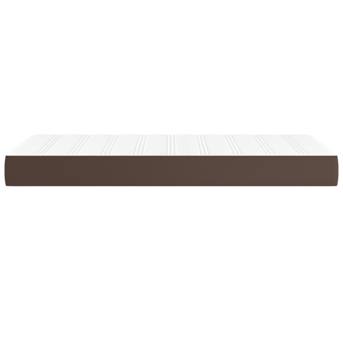 vidaXL Στρώμα με Pocket Springs Καφέ 90x200x20 εκ. Συνθετικό Δέρμα
