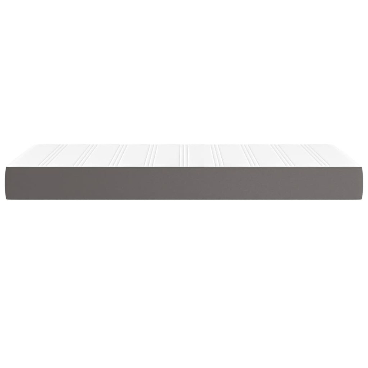 vidaXL Στρώμα με Pocket Springs Γκρι 90x200x20 εκ. Συνθετικό Δέρμα