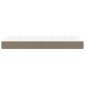 vidaXL Στρώμα με Pocket Springs Taupe 100x200x20 εκ. Υφασμάτινο