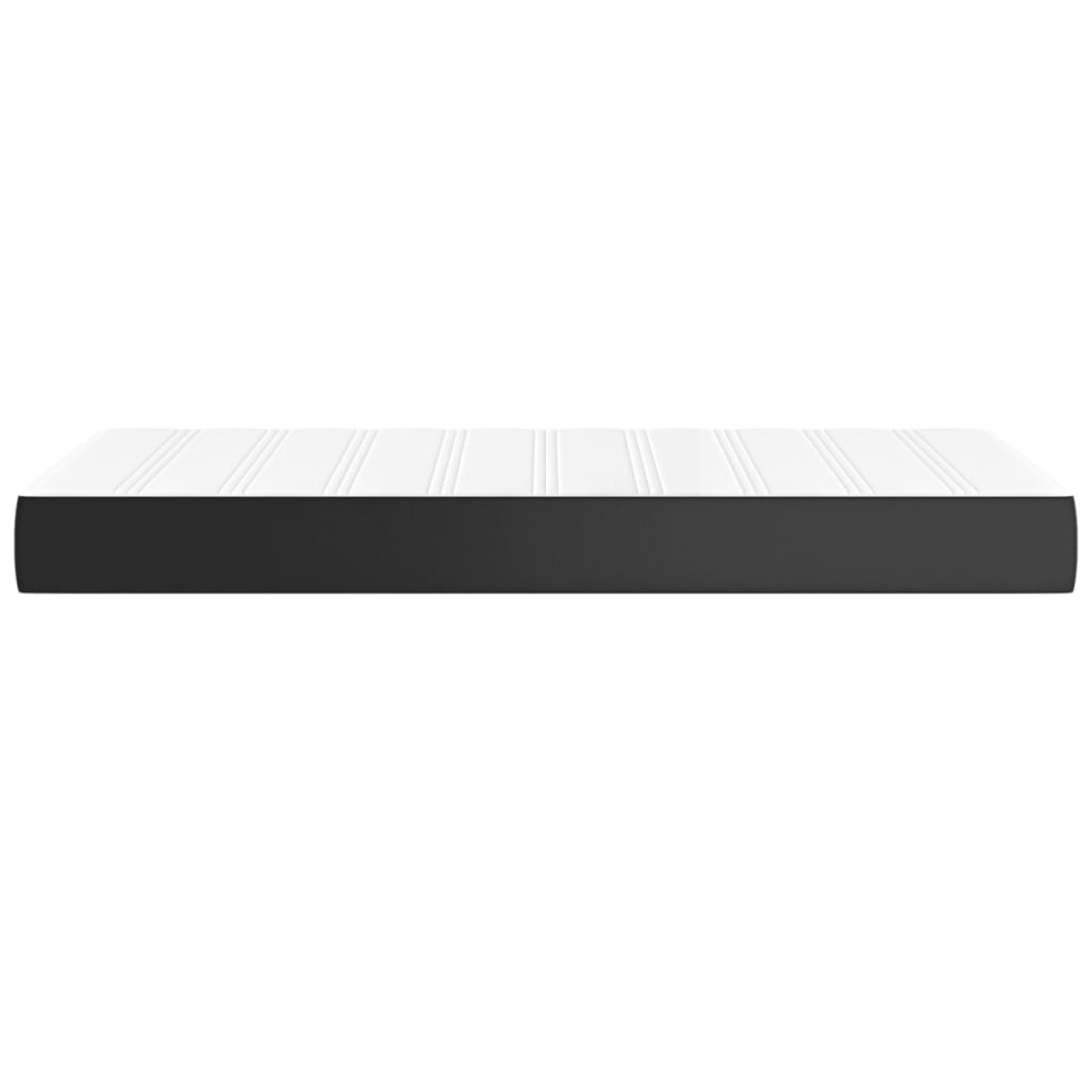 vidaXL Στρώμα με Pocket Springs Μαύρο 100x200x20 εκ. Συνθετικό Δέρμα