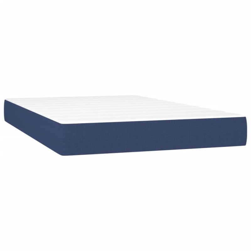 vidaXL Στρώμα με Pocket Springs Μεσαίας Σκληρότητας Μπλε 120x200x20 εκ. Υφασμάτινο